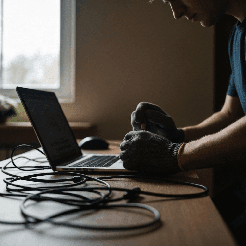 Setting up funeral live stream